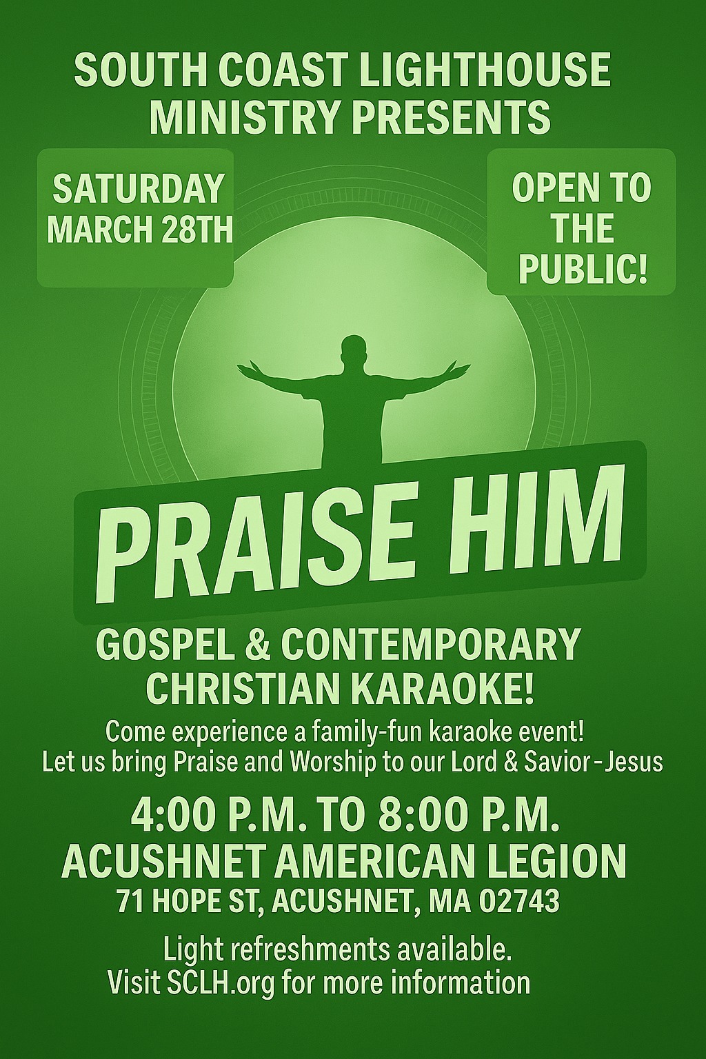 Praise Him - Spring Karaoke! Come Sing for our Lord & Savior!